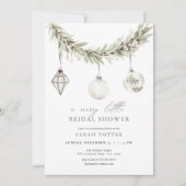 Christmas Merry Little Bridal Dusche Einladung (Vorderseite)