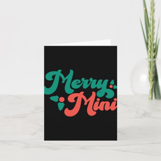 Christmas Merry Mini Cute Modern Tygraphy Script B Karte (Vorderseite)
