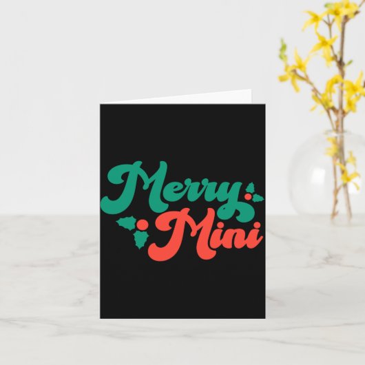 Christmas Merry Mini Cute Modern Tygraphy Script B Karte (Gelbe Blume)