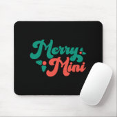 Christmas Merry Mini Cute Modern Tygraphy Script B Mousepad (Mit Mouse)