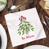 Christmas Merry Mistletoe Holiday Whimsical Niedli Serviette