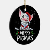 Christmas Merry Pigmas Funny Xmas Pajama Keramik Ornament (Rechts)