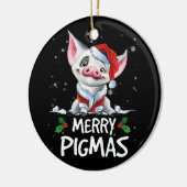 Christmas Merry Pigmas Funny Xmas Pajama Keramik Ornament (Links)