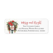 Christmas Merry und Bright Mailbox Floral Monogram (Vorne)