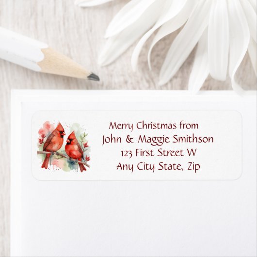 Christmas Message Red Kardinal Bird Art (Insitu)