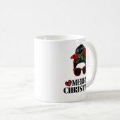 Christmas messy-bun mom design kaffeetasse (VorderseiteRechts)