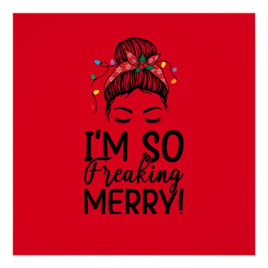 Christmas Messy Bun Poster (Vorderseite)