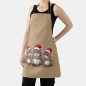 Christmas Mice Eating Santa's Cookies, Apron Schürze (InSitu)