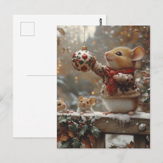 Christmas Mice Postkarte (Vorne/Hinten)