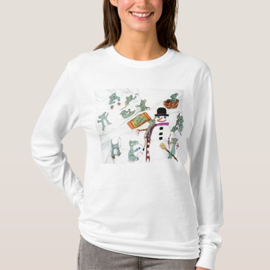 CHRISTMAS MICE SPIELEN IM SCHNEEBEREICH T-Shirt (Vorderseite)
