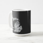 Christmas Michigan Staat Map Schneeflocken Kaffeetasse (Vorderseite Links)