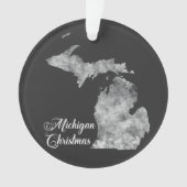 Christmas Michigan Staat Map Schneeflocken Ornament (Vorderseite)