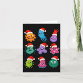 Christmas Microbiology Bacteria Santa Science Xmas Karte (Vorderseite)