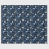 Christmas Midnight Blue and White Winter Gift Geschenkpapier (Flach)