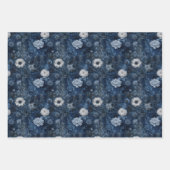 Christmas Midnight Blue and White Winter Gift Geschenkpapier Set (Vorderseite 2)