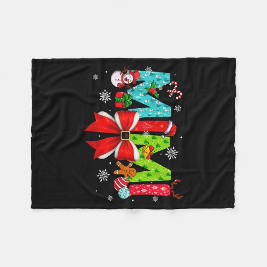 Christmas Mimi Coquette Bow Mimi Christmas Fleecedecke (Vorderseite (Horizontal))