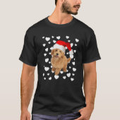 Christmas Mini Golden Doodle Santa Hat Holidays Do T-Shirt (Vorderseite)