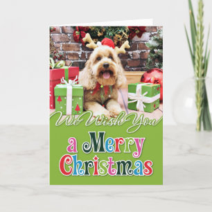 Christmas - Mini GoldenDoodle - Maggie Feiertagskarte