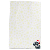 Christmas Mini Schnauzer Dog Weihnachtsmannmütze G Mittlere Geschenktüte (Rückseite)