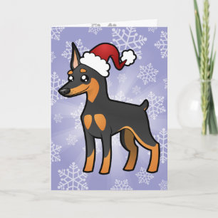 Christmas Miniature Pinscher / Manchester Terrier Feiertagskarte