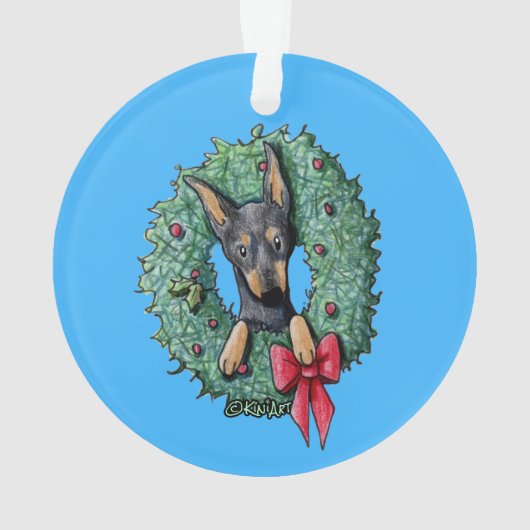 Christmas Miniature Pinscher Ornament (Rückseite)