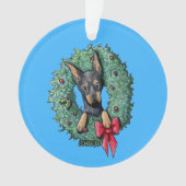 Christmas Miniature Pinscher Ornament (Vorderseite)