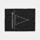 Christmas Minimal Merry Christmas Xmas Holiday Fleecedecke (Vorderseite (Horizontal))