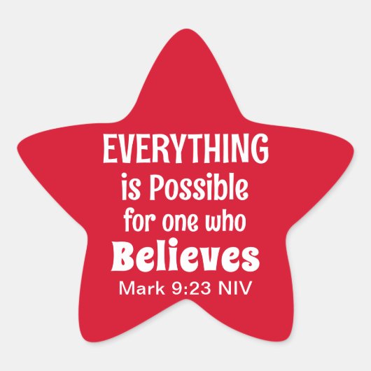 Christmas Miracle Bible Verse Christlich Faith Red Stern-Aufkleber (Vorderseite)