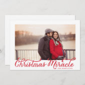 Christmas Miracle Fotokarte Feiertagskarte (Vorne/Hinten)