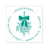 Christmas Mistletoe Bough Rücksendeadresse Permastempel (Design)