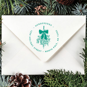 Christmas Mistletoe Bough Rücksendeadresse Permastempel