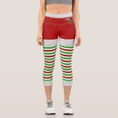 Christmas Mistletoe Capri Leggings (Vorderseite)