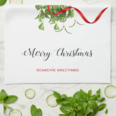 Christmas Mistletoe Geschirrtuch (Gefaltet)