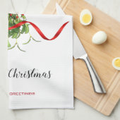 Christmas Mistletoe Geschirrtuch (Viertel Falte)