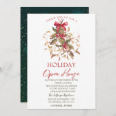 Christmas Mistletoe Holiday Open House Einladung (Vorne/Hinten)