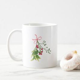 Christmas Mistletoe Holly Berries Kaffeetasse