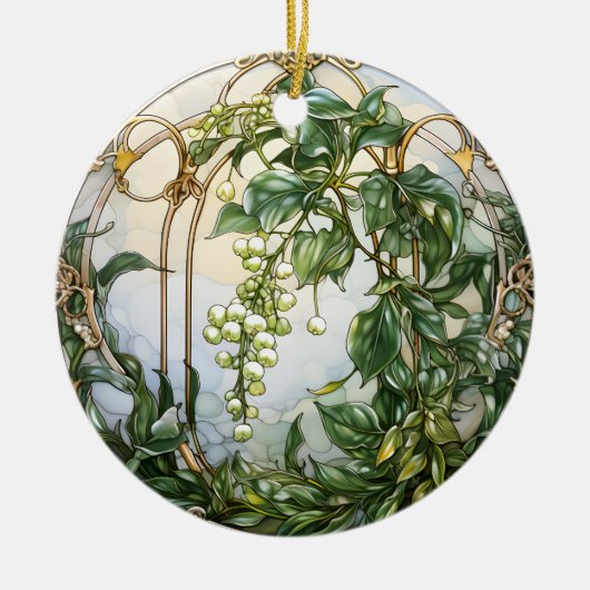 Christmas Mistletoe Keramik Ornament (Vorne)