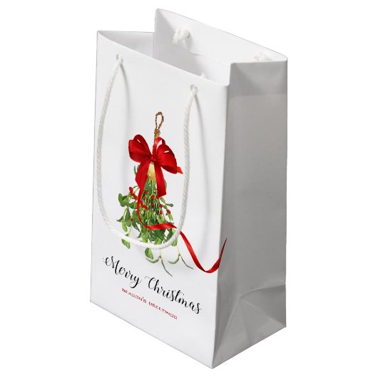 Christmas Mistletoe Kleine Geschenktüte (Rückseite Schrägansicht)