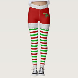 Christmas Mistletoe Leggings