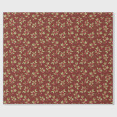 Christmas Mistletoe Muster auf Red Geschenkpapier (Flach)