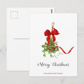 Christmas Mistletoe Postkarte (Vorne/Hinten)