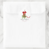 Christmas Mistletoe Runder Aufkleber (Tasche)