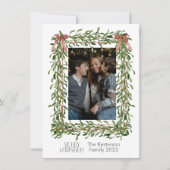 Christmas Mistletoe Trellis Foto Feiertagskarte (Vorderseite)