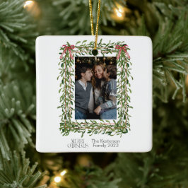 Christmas Mistletoe Trellis Foto Keramikornament