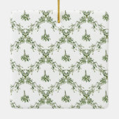 Christmas Mistletoe Trellis Foto Keramikornament (Rückseite)