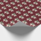 Christmas Mistletoe Watercolor  Geschenkpapier (Ecke)
