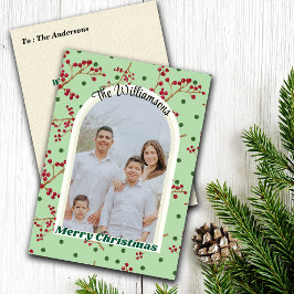 Christmas Mistletoes Custom Photo Holiday Cards Feiertagskarte
