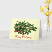 CHRISTMAS MISTLETOS MIT ROTEM RIBBON KARTE (Gelbe Blume)