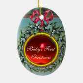 CHRISTMAS MIT MISTLETOES-FOTOVORLAGE KERAMIK ORNAMENT (Hinten)