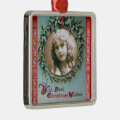 CHRISTMAS MIT MISTLETOES-FOTOVORLAGE SILBERNES ORNAMENT (Rechts)